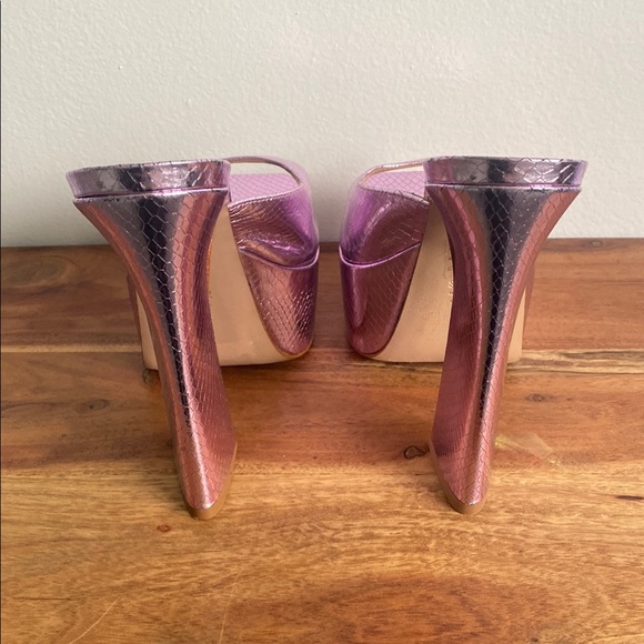 SCHUTZ Pink Platform Peep-Toe Shoes - Picture 5 of 13